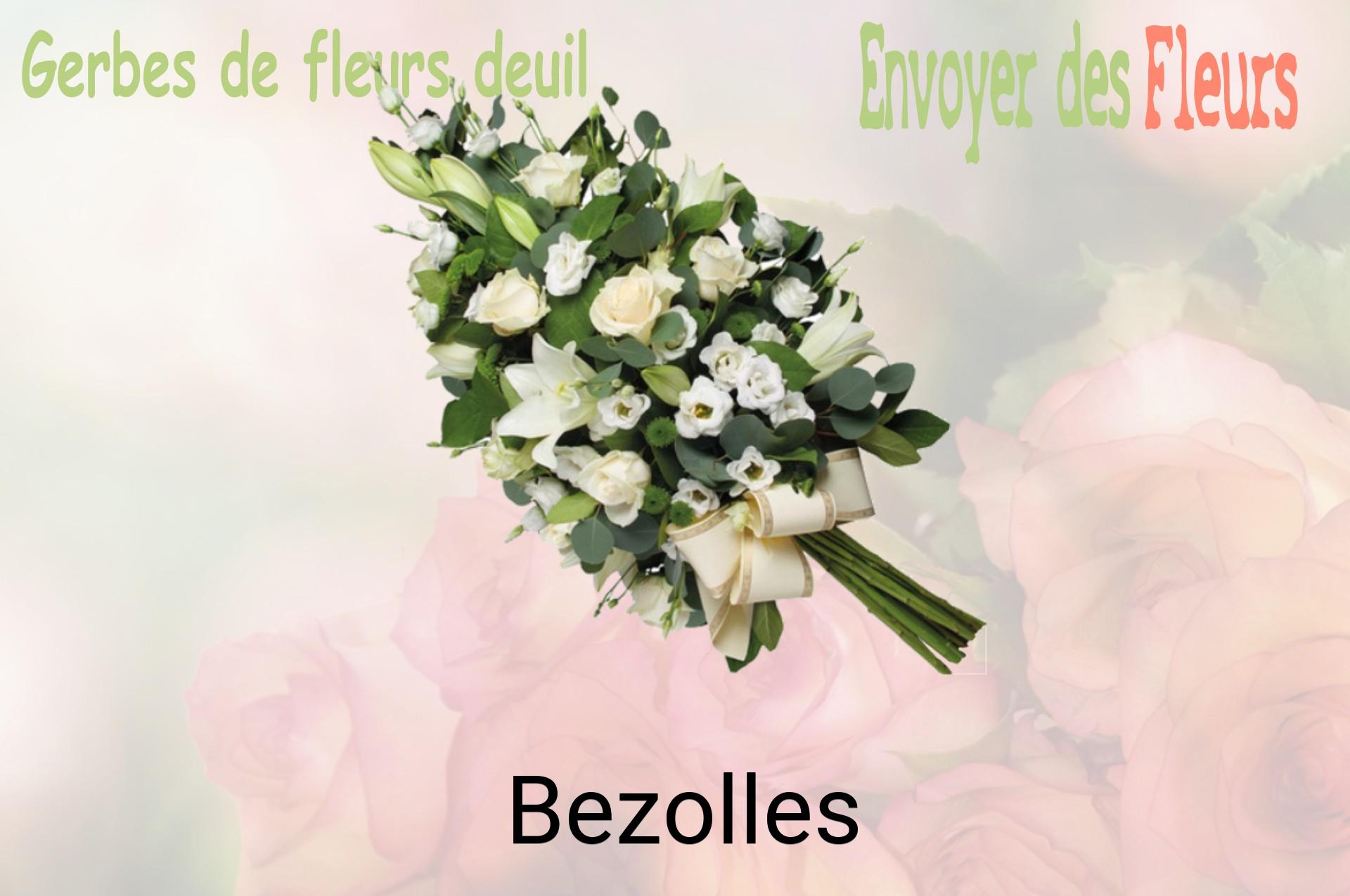 Gerbe de fleurs de deuil livrée à Bezolles